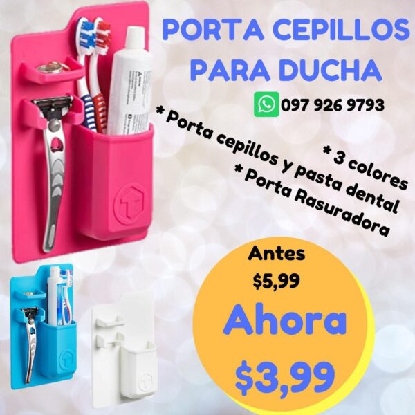 PORTA CEPILLOS PARA DUCHA