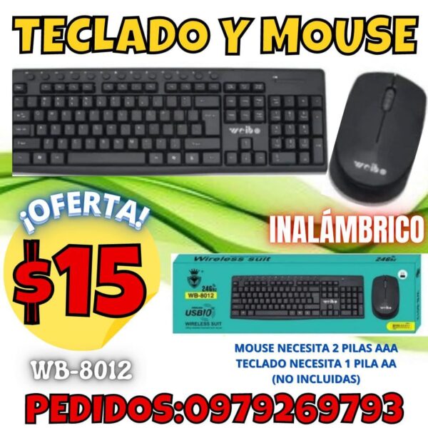 TECLADO Y MOUSE INALÁMBRICO 8012