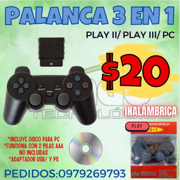 PALANCA 3 en 1 PS2 – PS3 – PC