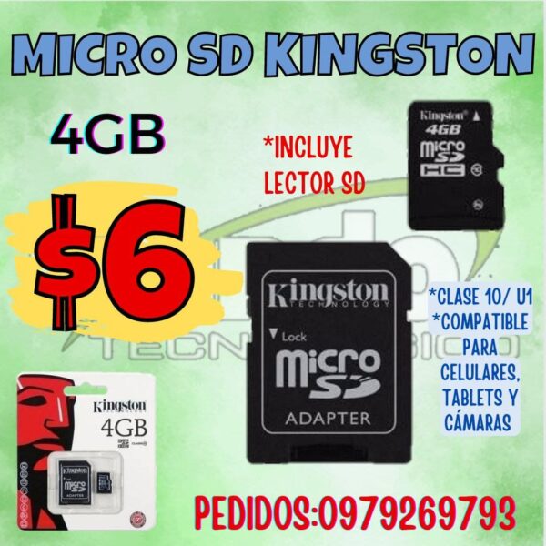 MICRO SD KINGSTON 4GB
