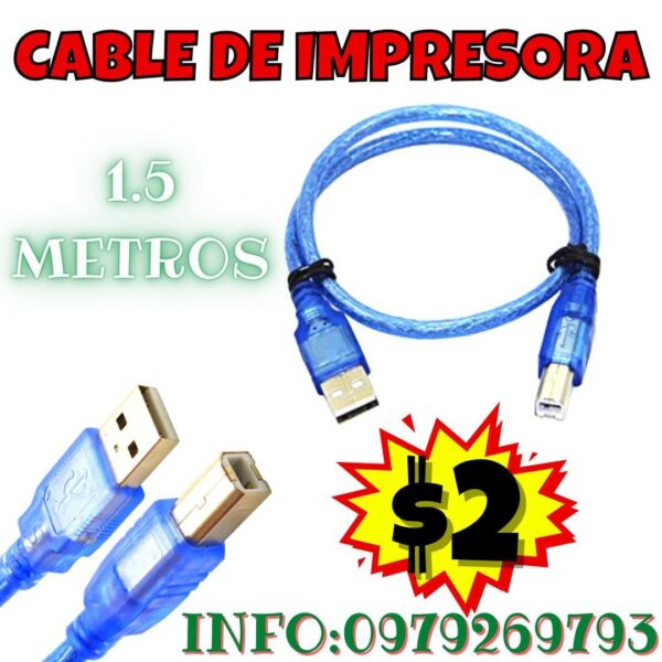 CABLE IMPRESORA 1.5 METROS