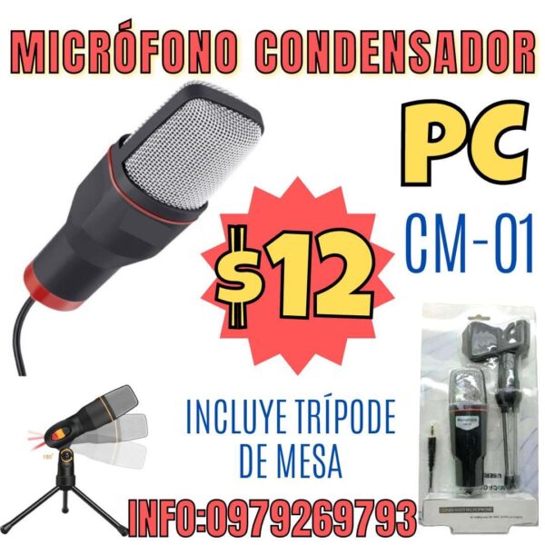MICRÓFONO CONDENSADOR DE PC CM 01