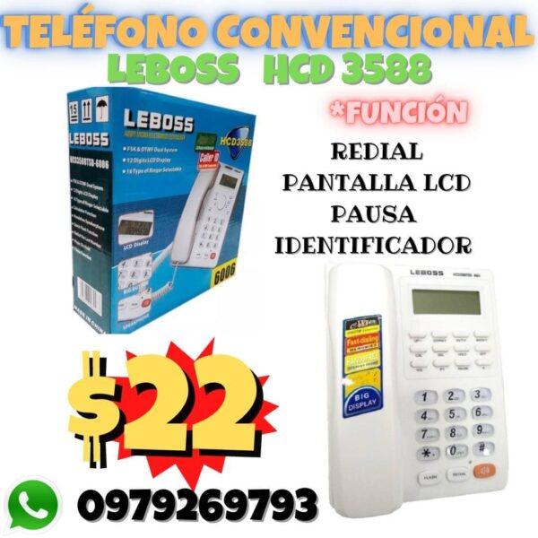 TELÉFONO CONVENCIONAL LEBOSS HCD 3588