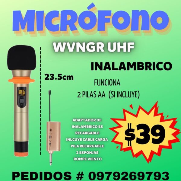 MICRÓFONO WVNGR UHF