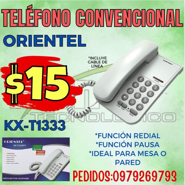 TELÉFONO CONVENCIONAL ORIENTEL KX T133P/T
