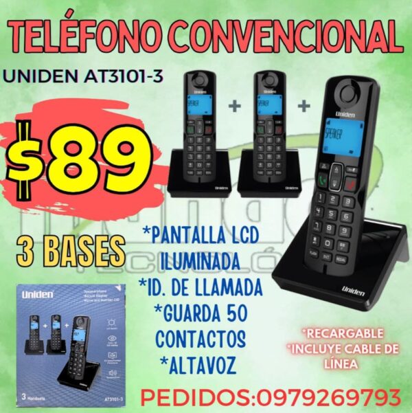 TELÉFONO CONVENCIONAL INALÁMBRICO