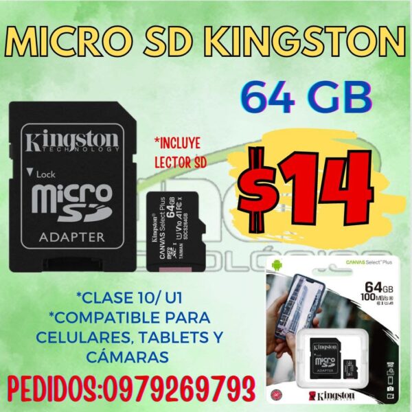 MICRO SD KINGSTON 64GB