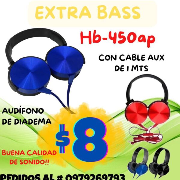 AUDÍFONOS EXTRA BASS HB 450AP