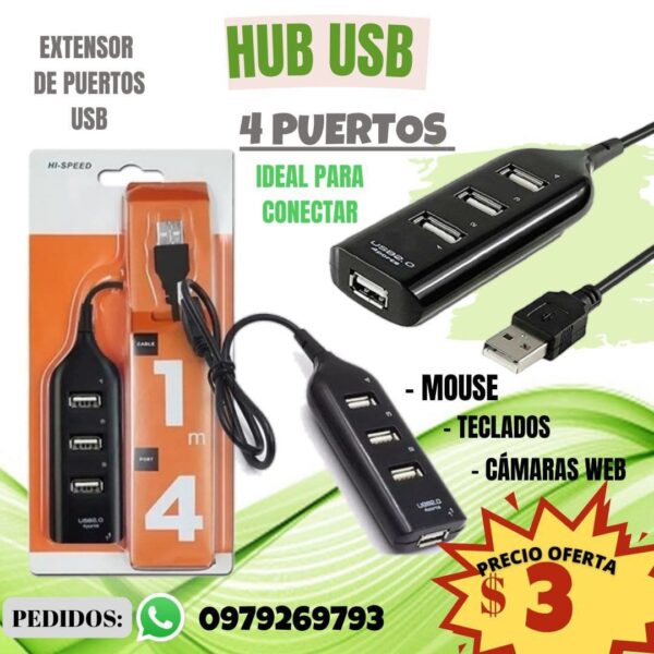 HUB USB 4 PUERTOS