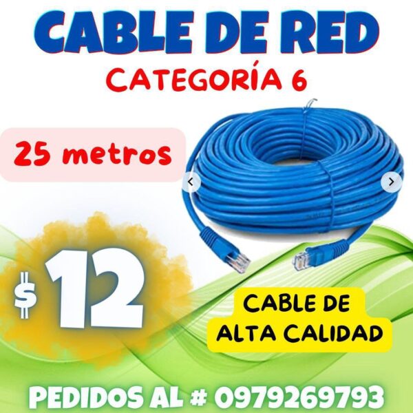CABLE DE RED CATEGORÍA 6 25 METROS