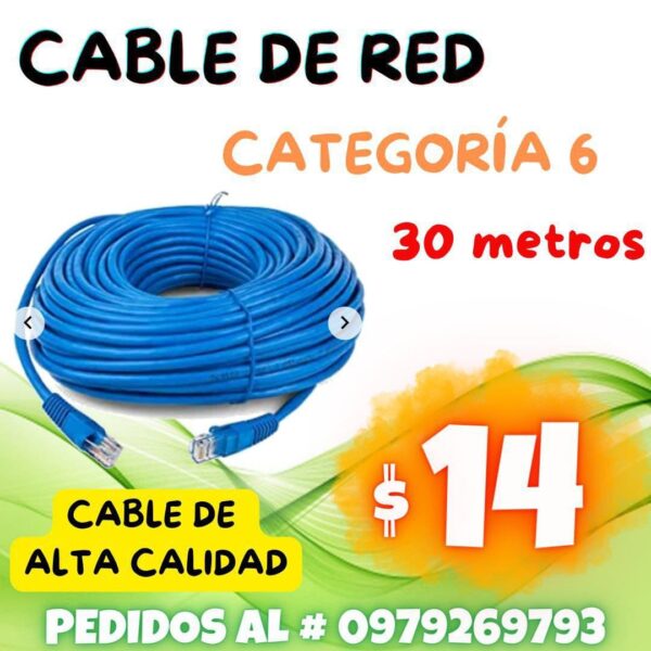 CABLE DE RED CATEGORÍA 6 30 METROS