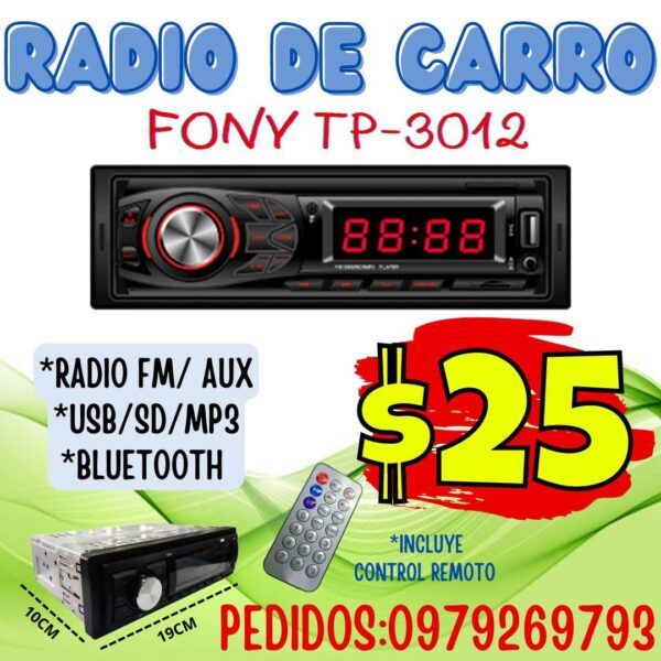 RADIO DE CARRO FONY TP 3012