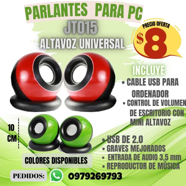 PARLANTES PARA PC JT015