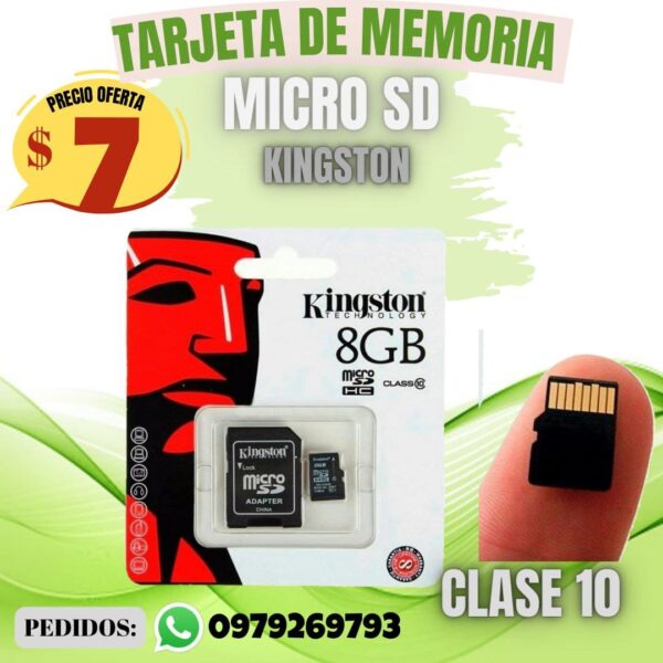 TARJETA DE MEMORIA MICRO SD KINGSTON 8GB