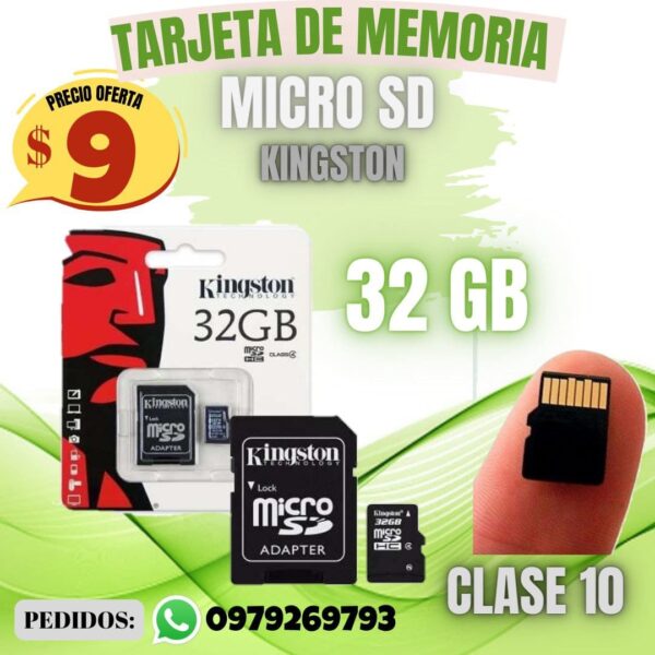 TARJETA DE MEMORIA MICRO SD KINGSTON 32GB