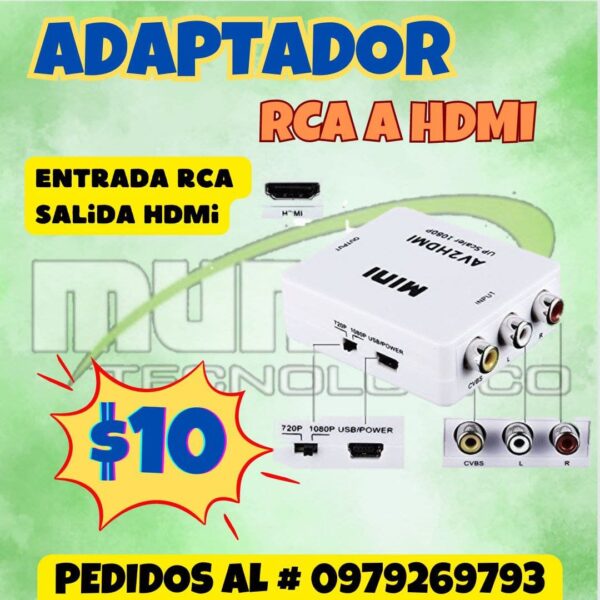CONVERTIDOR RCA A HDMI