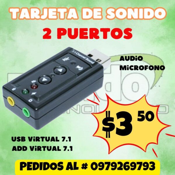 TARJETA DE SONIDO USB VIRTUAL 7.1