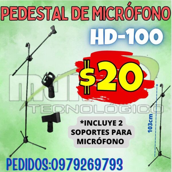 PEDESTAL DE MICRÓFONO HD 100