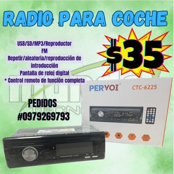 RADIO DE VEHÍCULO PERVOI CTC 6225