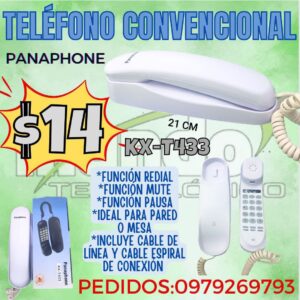 TELÉFONO CONVENCIONAL PANAPHONE KX T433