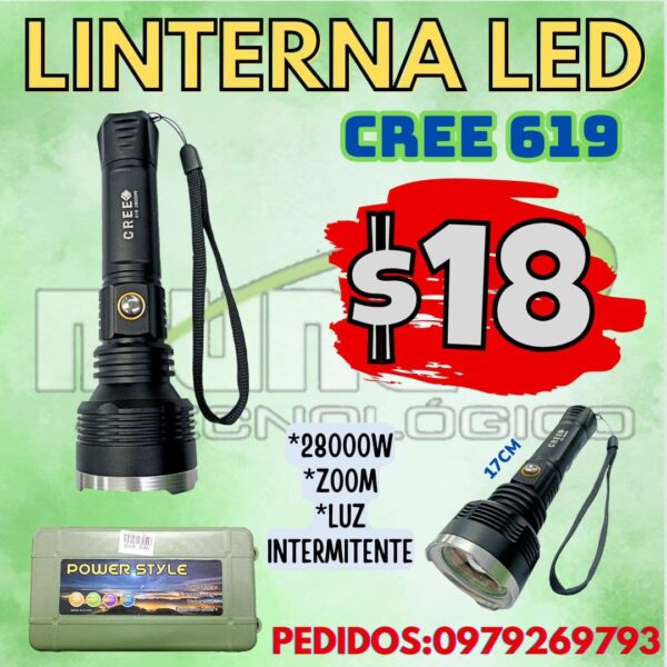 LINTERNA LED CREE 619