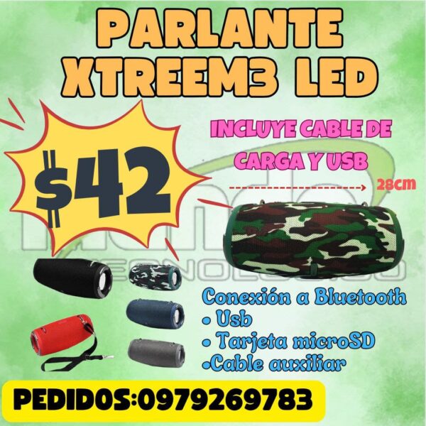 RADIO PARLANTE XTREEME 3 LED